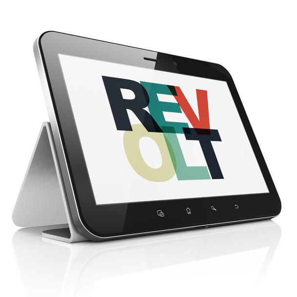 Political concept: Tablet Computer with Revolt on  display - Foto, immagini