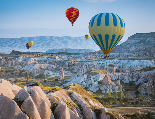 Hot air balloon over Cappadocia - Foto, Imagem