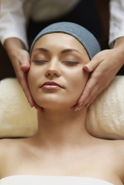 Woman lying during a spa treatment - Photo, Image