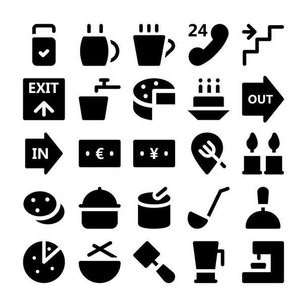 Hotel & Restaurant Vector Icons 1. - Vector, Image
