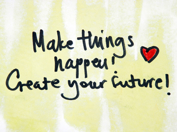 Make things happen message - Foto, Imagen