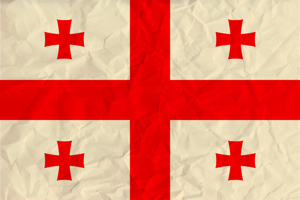 Georgia paper  flag - Vector, Imagen