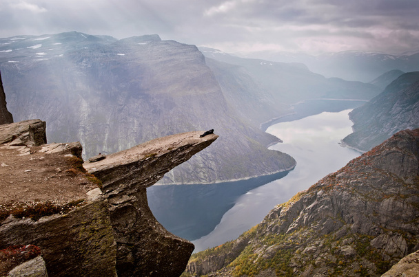 Mountains, Trolltunga, Norway - Фото, изображение