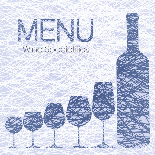 Carte des vins avec spécialités de vin
 - Vecteur, image