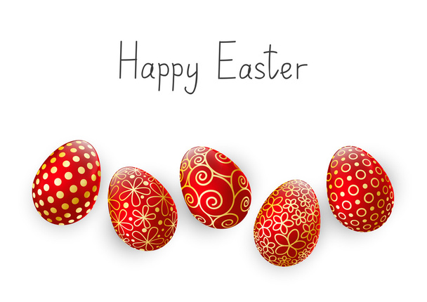 Red Easter eggs - ベクター画像