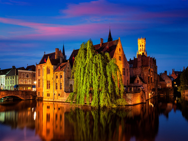 Beroemd uitzicht op Brugge, België - Foto, afbeelding