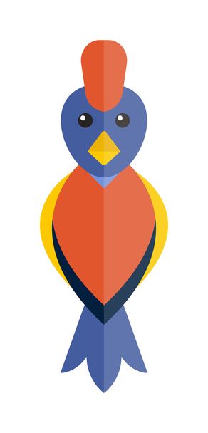 Loro australiano fauna tropical aves multicolores plana ilustración de dibujos animados
. - Vector, Imagen