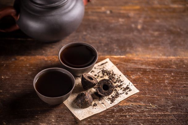 Chinese pu-erh tea  - Фото, изображение