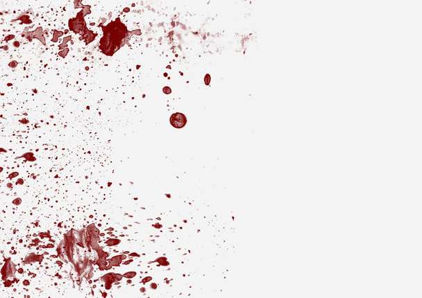 Scary blood stains on white - Photo, Image