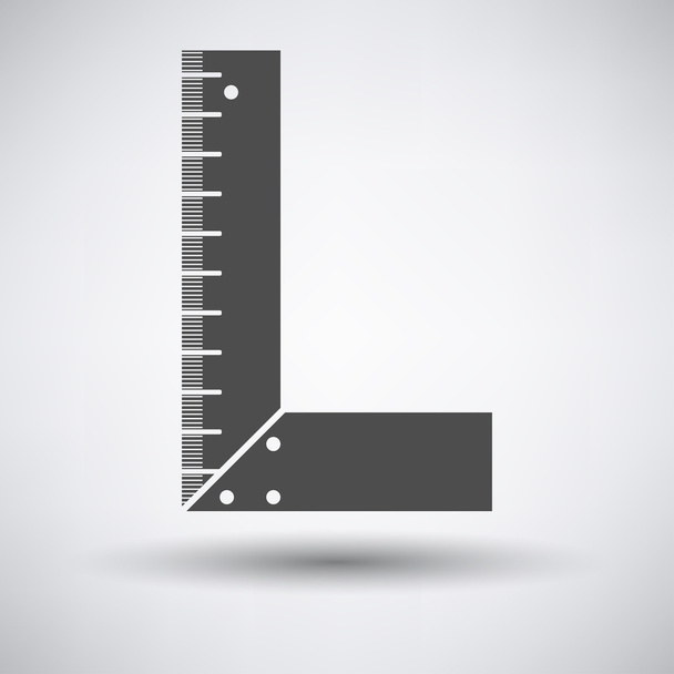 Grey Setsquare icon - Vector, Image