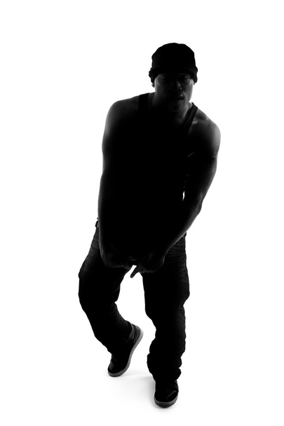 silhouette of male dancer - Photo, Image