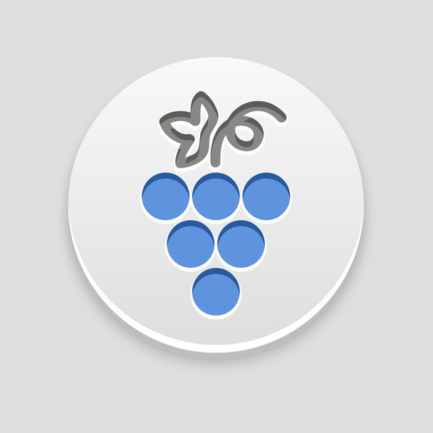 Icona dell'uva. Illustrazione vettoriale frutta
 - Vettoriali, immagini
