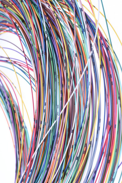 Telecommunication multicolored  cable - Photo, Image