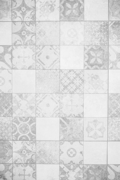 Grijs en wit tegels muur texturen - Foto, afbeelding