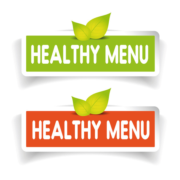 Set vettore etichetta menu sano
 - Vettoriali, immagini
