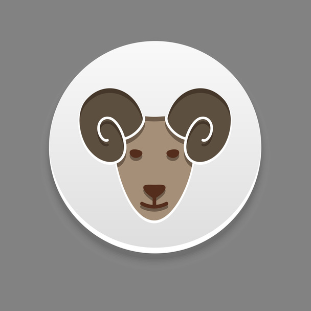 Sheep icon. Farm animal vector illustration - Vector, Image