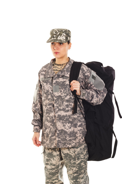 Voják ve vojenské uniformě - Fotografie, Obrázek