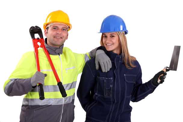 Male and female workers - Фото, зображення