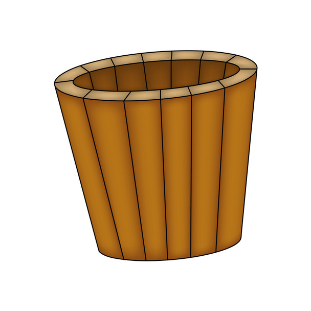 sauna bucket, vector symbol , icon  design. illustration isolated on white background. - Vector, Image
