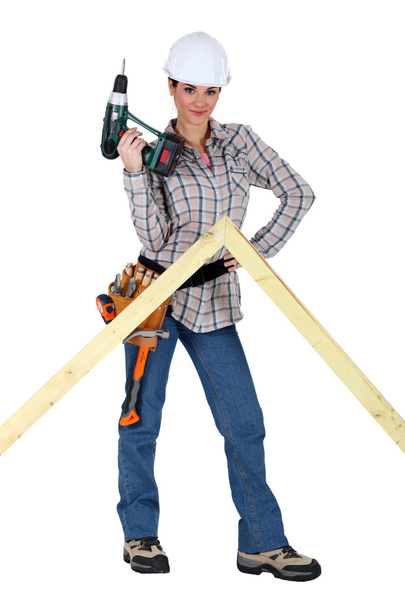 Female carpenter - Photo, image