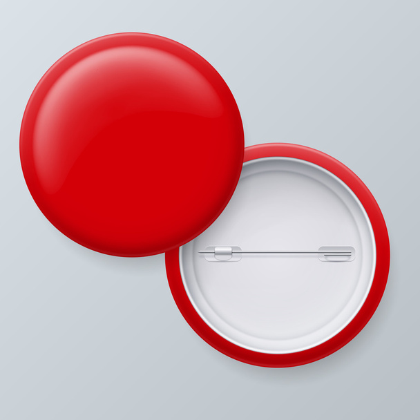 Blank red vector badges - Vetor, Imagem