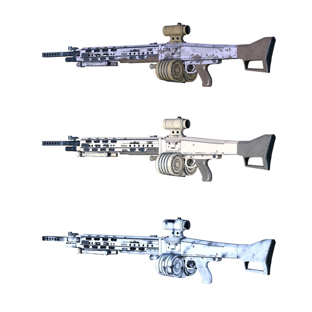 3D CG rendering of assault rifle - Foto, imagen
