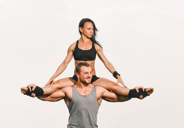 adult Yoga Couple - Photo, Image