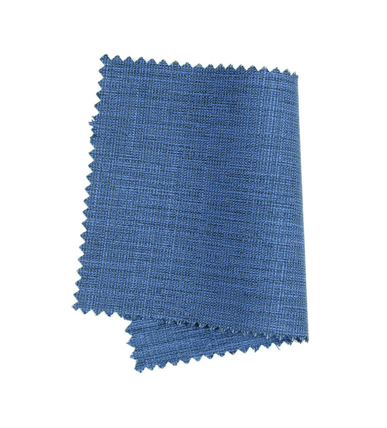 amostra de tecido azul isolado no fundo branco
 - Foto, Imagem