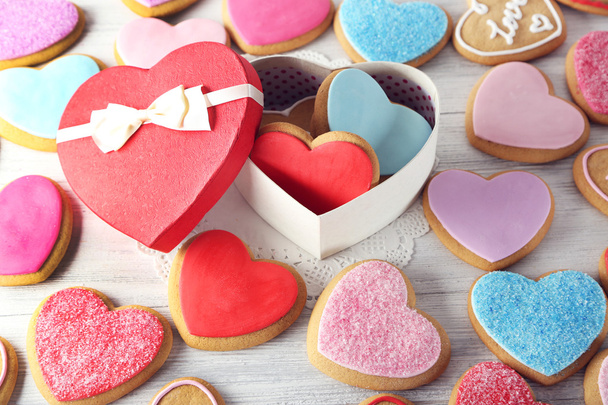Valentine heart cookies - Φωτογραφία, εικόνα