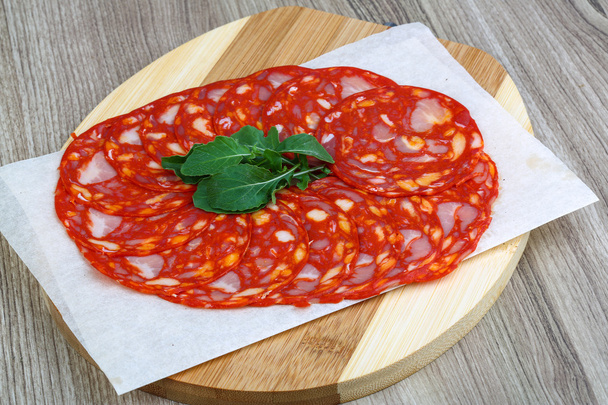 Tradycyjny hiszpański Chorizo kiełbasa - Zdjęcie, obraz