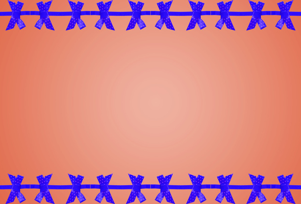 eleganter roter Hintergrund mit blauer Schleife. - Foto, Bild