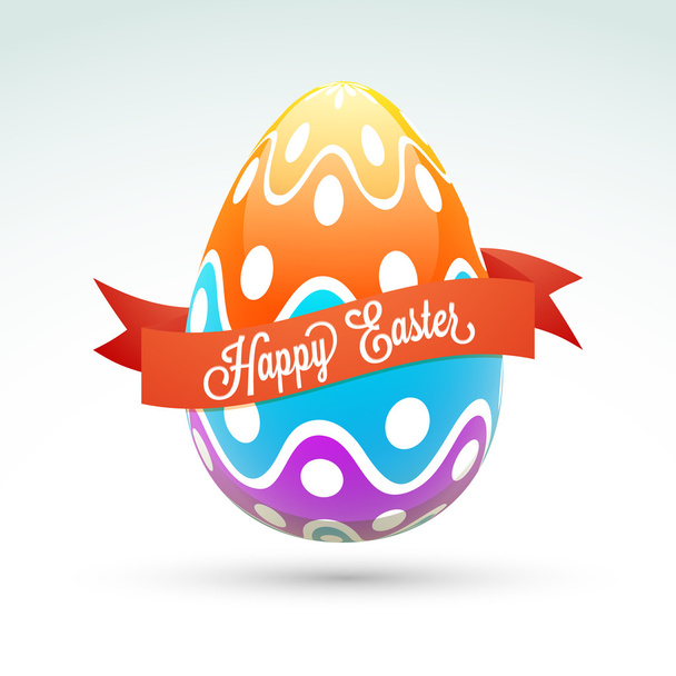 Colorful Egg for Happy Easter celebration. - Вектор, зображення