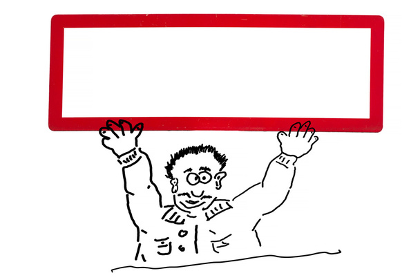 Ручной рисунок рекламного персонажа, персонажа мультфильма
   - Фото, изображение