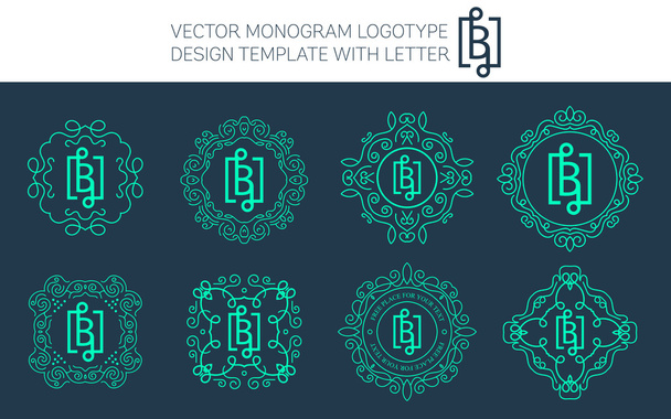 Conjunto de logotipo do monograma vetorial
 - Vetor, Imagem