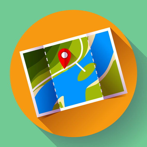 Pin on the map. Vector icon - Vector, Image