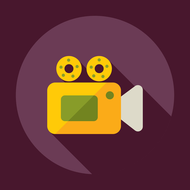 Flat modern design with shadow Icon video camera - Vector, Image