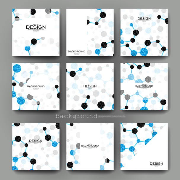 DNA molecule vector brochure template. Flyer Layout - Vector, Image