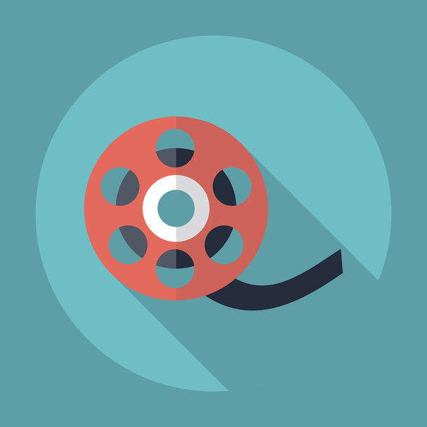 Flat modern design with shadow Icon reel of film - Vector, Image