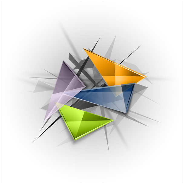  Sharp triangles on the abstract background. Vector busines temp - Vector, Image