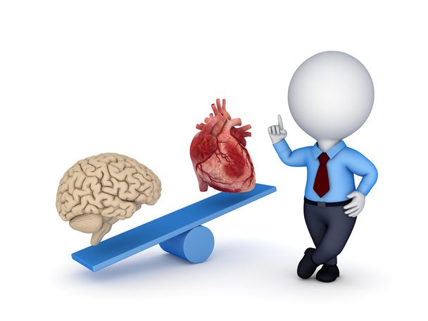 Corazón y cerebro humanos
. - Foto, Imagen