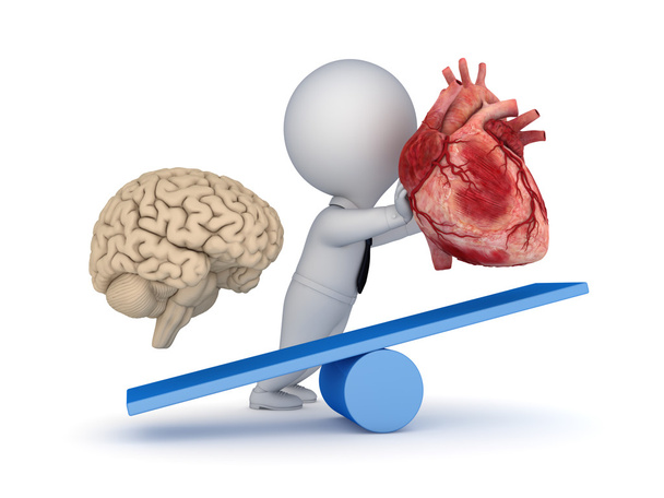 Corazón y cerebro humanos
. - Foto, Imagen