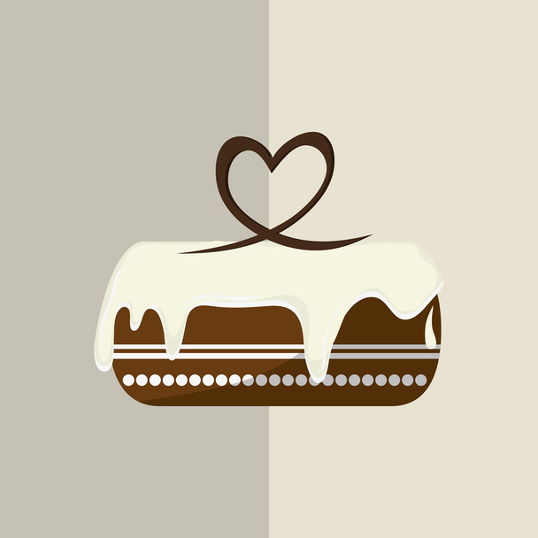Cake icon design - Vector, Image