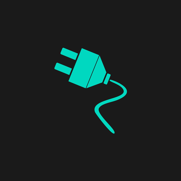 Vector electrical plug web flat icon. - ベクター画像