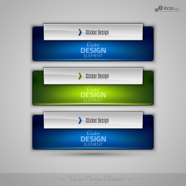 Vector business banners editable design elements for infographic - Vektör, Görsel