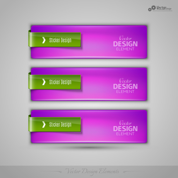 Vector business banners editable design elements for infographic - Vector, Imagen