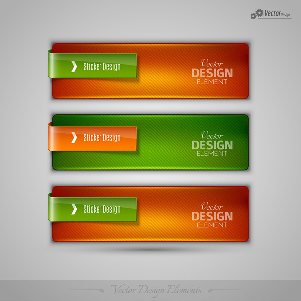 Vector business banners editable design elements for infographic - Vector, Image