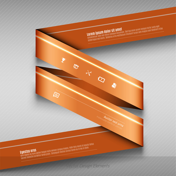 Modern business origami style options banner. - Vector, Image