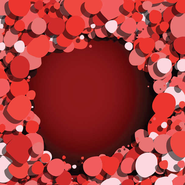 red bubbles dark background - Vector, Image