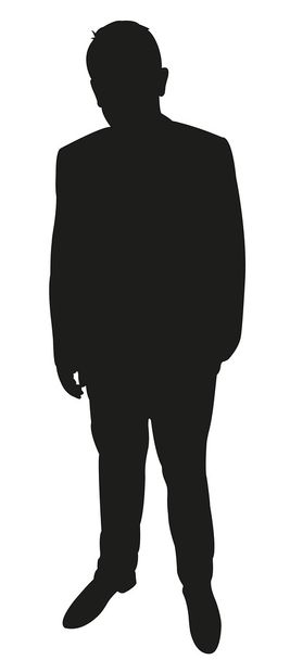 вектор силуэта стоящего человека - Вектор,изображение