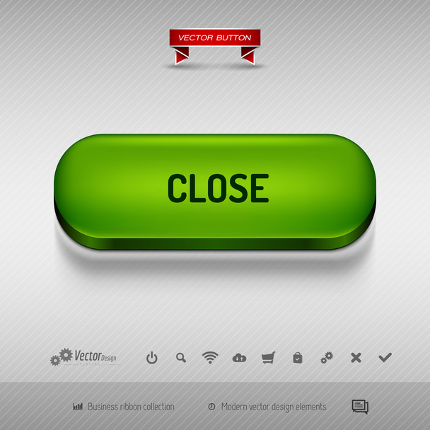 Green button for webdesign or app. Vector design elements. - Vector, afbeelding